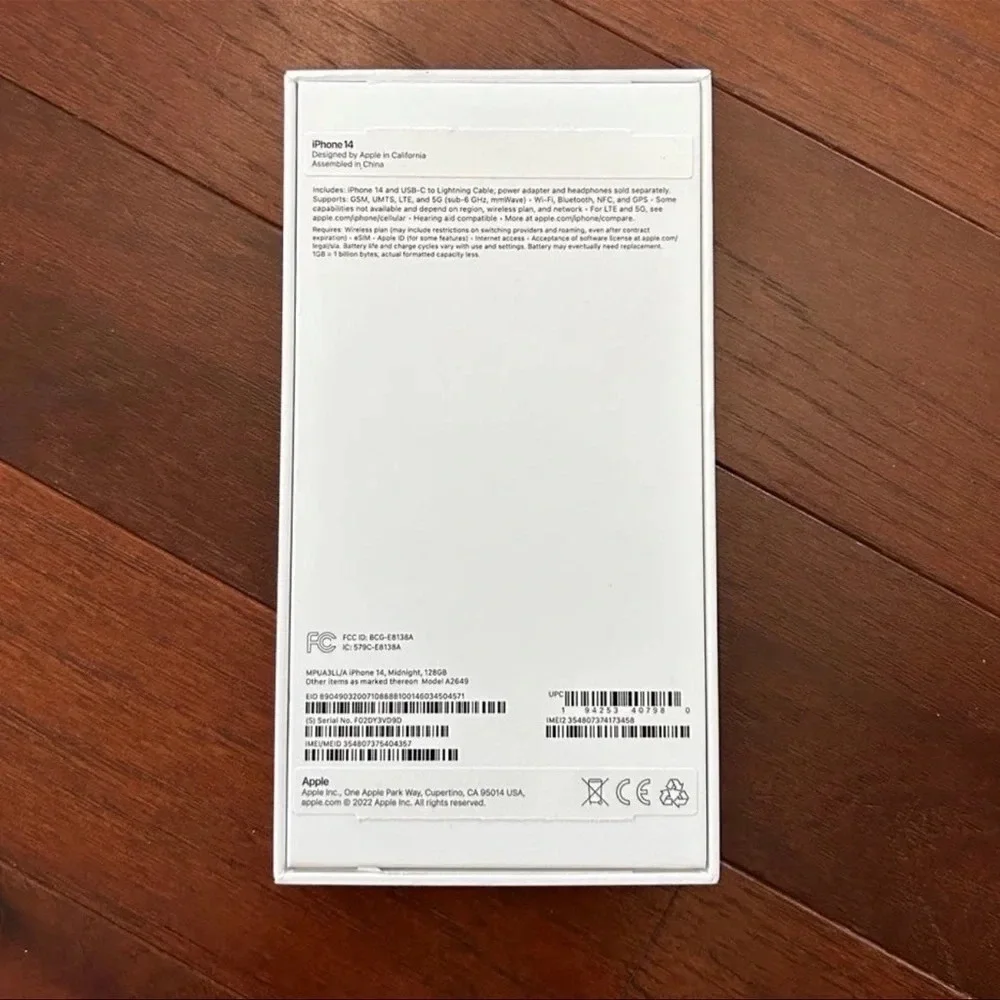 Apple iPhone 14 Pro Box Only no phone  Like new condition